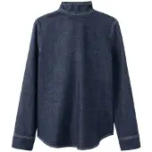 Mango Denim Shirt With Tie Fastening - Navy - M