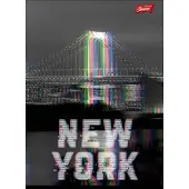 Unipap Vihkosarja A5, 60 arkkia, viiva, "glitched city" design, 10 kpl.