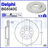Delphi Jarrulevy BG5343C, 2 Kappale