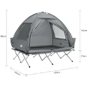 SoBuy 3-in-1 retkeilysänky 2 hengelle