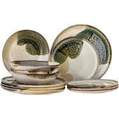 Bloomingville Jules Dinnerware Set 12-pack - Astiastot & Starttiastiastot Kivitavara Vihreä - 82069360