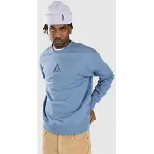 HUF Set Triple Triangle Crewneck Neulepaita slate blue Koko L