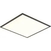 QAZQA LED-paneeli musta neliö sis. LED 3-vaihe himmennettävä - Reeves