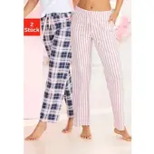 Vivance Pyjamahousut marine / roosa / valkoinen