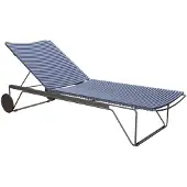 Houe Click Adjustable chaise longue Pigeon blue. Frame: Grey