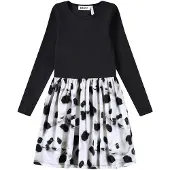 Molo Credence Long-Sleeved Dress Giant Panda 98/104 cm Musta 98/104 cm Tytöt