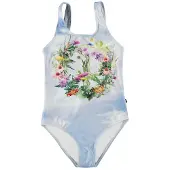 Molo Nika Uimapuku Flower Peace 104cm Sininen 104 cm Tytöt