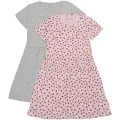 Minymo 2-pack Mekko Grey Melange 86 cm Harmaa 86 cm Tytöt