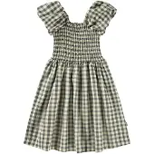Molo Cherisla Short-Sleeved Dress Sun Check 122/128 cm Keltainen 122/128 cm Tytöt