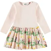 Molo Carel Long-Sleeved Dress Bunnies United 62 cm Vaaleanpunainen 62 cm Tytöt