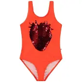 Molo Nika Uimapuku Glitter Strawberry 146 cm Punainen 146 cm Pojat, Tytöt