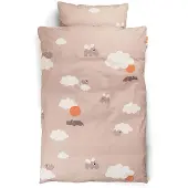 Done by Deer SE GOTS Happy Clouds 100 x 130 / 38 x 55 cm Junior-vuodevaatteet Puuteri Pinkki One Size Pojat, Tytöt