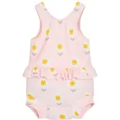 Hust&Claire Maddie Uimapuku Icy Pink 0-3 months Vaaleanpunainen 0-3 kuukautta Tytöt