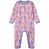 Smafolk Unicorns Pitkähihainen Onesie Pink Lavender 62 cm Vaaleanpunainen 62 cm Tytöt