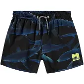 Molo Niko Board Shorts Midnight Sharks 92/98 cm Laivastonsininen 92/98 cm Pojat, Tytöt