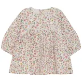 Minymo Mekko Aop Marshmallow White 56 cm Valkoinen 56 cm Tytöt