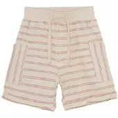 Enfant GOTS Raidalliset Shortsit French Oak 104cm Beige 104 cm Pojat
