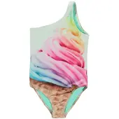 Molo Nai Uimapuku Rainbow Softice 104cm Vaaleanpunainen 104 cm Tytöt