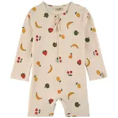 Kuling Paros Painettu Yksiosainen Rashguard-uimapuku Hedelmiöillä Fruit 74/80 cm Kermanvärinen 74/80 cm Pojat, Tytöt