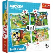 Trefl Mikki Hiiri ja Minni Hiiri 4-in-1 palapelisetti