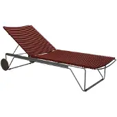 Houe Click Adjustable chaise longue Paprika. Frame: Grey