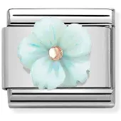Nomination Rose Gold Flower in Turquoise Mother of Pearl 430510-04