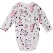 Muumi Pärllek Body Lila 80 - Pink - 68