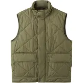 Mango Lightweight Quilted Water-Repellent Quilted Gilet - Khaki green - M