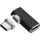 Microconnect USB3.1CCMF-MAGNETIC - Magneettinen USB-C-sovitin, Musta