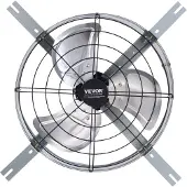 Vevor -päätytuuletin, 15 tuuman ullakkopoistoilmapuhallin säädettävällä termostaatilla ja ulkoverkolla, 1300 CFM:n talon tuuletin viilentää jopa 1850 neliöjalkaa, hiljainen ilmanvaihto katolle, autotal
