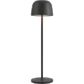 QAZQA Pöytävalaisin musta sis. LED Ladattava latausasemalla IP65 - Raika