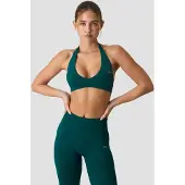 ICANIWILL Define Seamless Halter Sports Bra Petrol Green