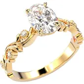 Festive Feeniks Lux Oval 1.06ct timanttisormus 14-754-106-KK-HSI1