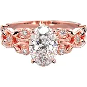 Festive Feeniks Twin Oval 1.06ct timanttisormus 14-752-106-PK-LABGVS1