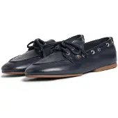 Tommy Hilfiger Th Sleek Leather Boat Shoe - Navy - 40