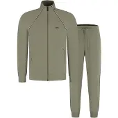 BOSS for man. 50555906 Tracksuit with green contrast piping (XL), Casual, Sport, Cotton, Multisport, Long sleeve