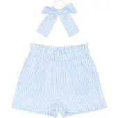 The New Nalani Shortsit White Swan Striped White Swan Striped 3-4 Y Sininen 3-4 vuotta Tytöt