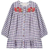 Louise Misha Massilia Ruudullinen Mekko Sininen 5 Y Sininen 5 vuotta Tytöt