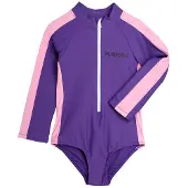 Mini Rodini Stripe Uimapuku Liila 80/86 cm Purppura 80/86 cm Tytöt