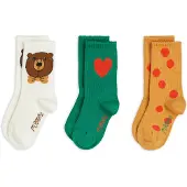 Mini Rodini Bear 3-pack Sukat Multi 36-39 EU Valkoinen 36-39 EU Pojat, Tytöt