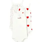 Petit Bateau 3 kpl Vauvan Bodyt Kermanväriset 3 months Kermanvärinen 3 kuukautta Tytöt