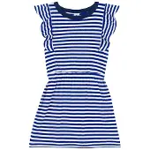 Petit Bateau Raidalliset Mekko Laivastonsininen 5 Y Sininen 5 vuotta Tytöt