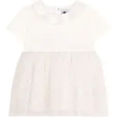 Petit Bateau Tulle Mekko Marshmallow Copper 36 months Valkoinen 36 kuukautta Tytöt