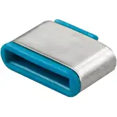 Lindy 40466, Portin lukitsin, USB Type-C, Sininen, Akryylinitriilibutadieenistyreeni (ABS), 10 kpl, Muovipussi