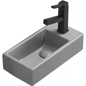 Mexen Inez vasen tasoon upotettava pesuallas 40 x 20 cm, vaalea harmaa matta - 21484061L