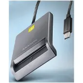 Axagon Älykortinlukija, USB-C, 1,2m, harmaa