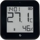 Shelly BLU HT Display ZB - anturi lämpötilan, kosteuden, valaistustason ja ajan, musta