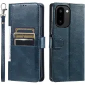 SKALO PU-Nahkainen Korttitasku Lompakkokotelo sopii OnePlus 15R - Sininen