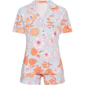 s.Oliver Pyjamashortsit taivaansininen / vaaleanoranssi / vaaleanpunainen / offwhite