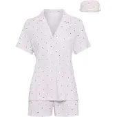 Vivance Pyjamashortsit vaalea pinkki / punainen / valkoinen